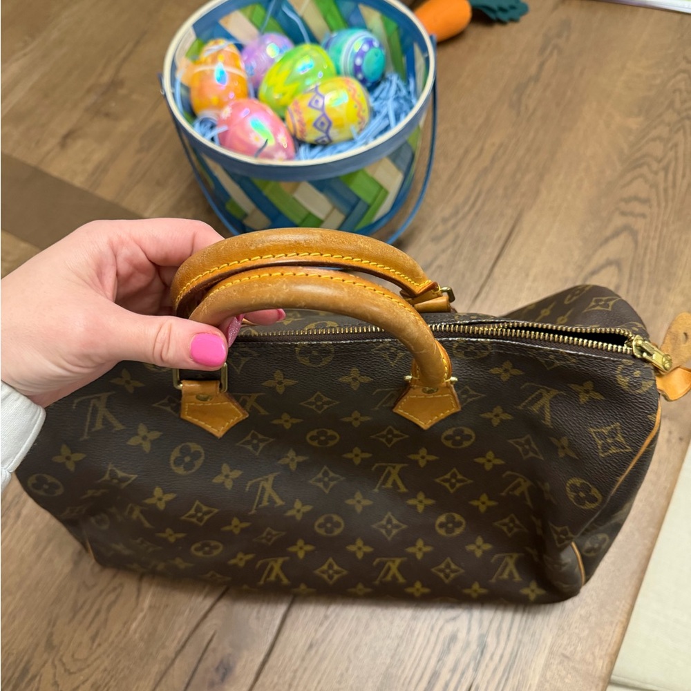 Louis Vuitton Brown and Tan Monogram Satchel - Picture 9 of 11